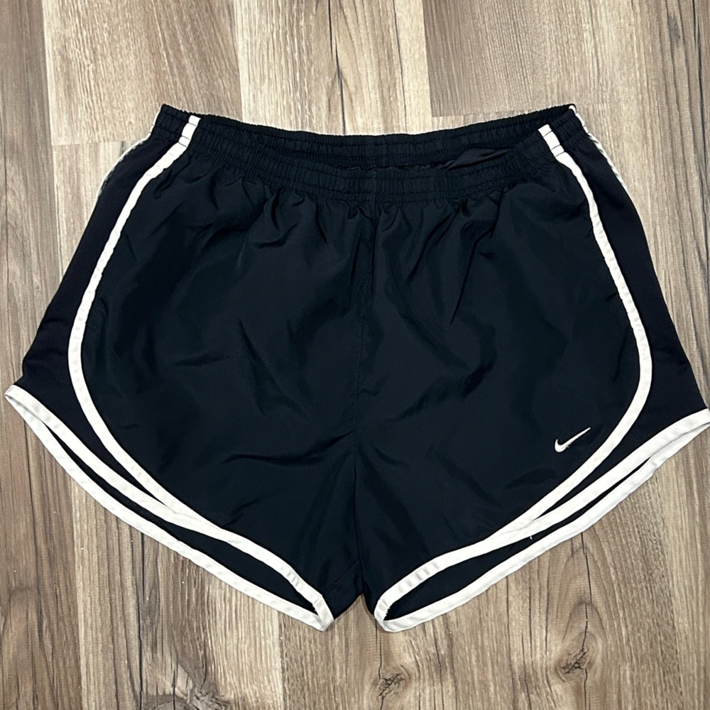 Nike Black and White Athletic Shorts Sporty Design
